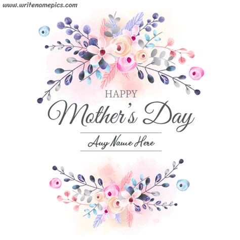 Create Mothers Day 2023 card with name of your mom