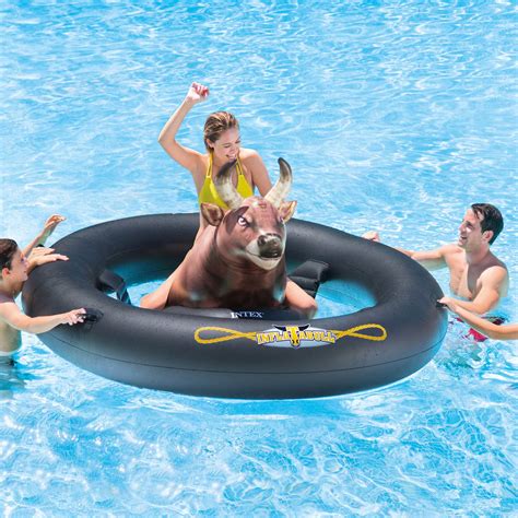 Intex Inflatabull Bull-Riding Inflatable Swimming Pool Lake Fun Float 56285EP | eBay