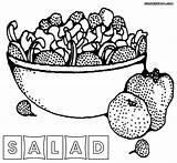 Salad Coloring Page At GetDrawings  Free Download sketch template
