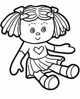 Coloring Pages Of Dolls sketch template