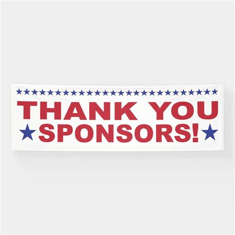 Thank You Sponsors event banner | Zazzle.com | Event banner, Thank you ...