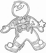 Gingerbread Baby Coloring Page sketch template