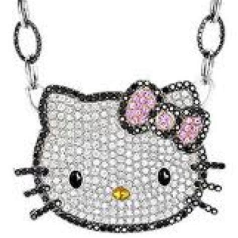 Black & White diamond Hello Kitty necklace $25000. WOW!! | Shop ...