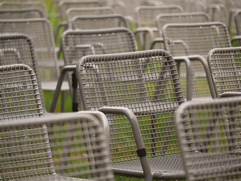 Free Images : rain, auditorium, chair, seat, raindrop, wet, concert, audience, green, metal ...