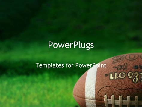 PowerPoint Template: football on grass athletes playing sports team sports team work (29874)