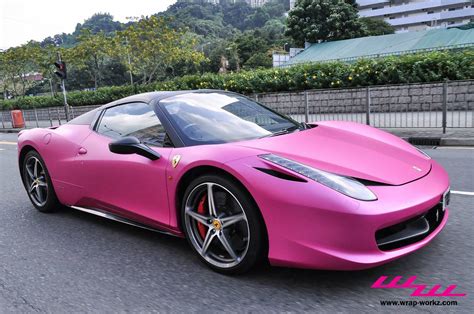 Marshmallow Rose Matte Pink Ferrari 458 Spider by Wrap Workz Hong Kong ...