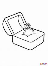Wedding Ring In Box Coloring Page  Free Printable Pages sketch template