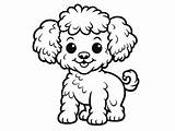 Poodle Coloring Page For Creativity  Coloring sketch template