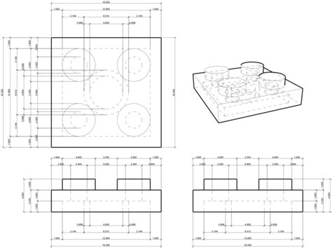 3D Printed LEGO Plate - 2X2 by VLAD-MARIUS | Pinshape