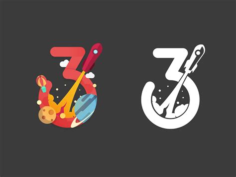 Number Three | Graphic design logo, Logo design collection, Vector design