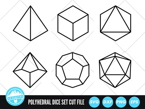 Polyhedral Dice Set SVG | D20 Dice Graphic by lddigital · Creative Fabrica