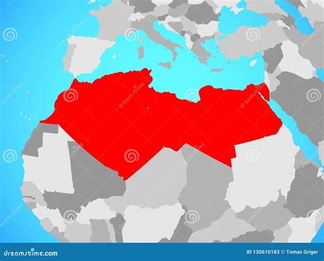North Africa on map stock illustration. Illustration of africa - 130610183