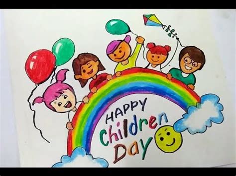 How to Draw Children Day Easy Drawing - YouTube