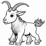 Billy Goat Coloring Page · Creative Fabrica sketch template