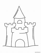 Sandcastle Coloring Pages ᗎ Printable Painting Template sketch template