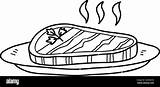 Steak Coloring Page sketch template