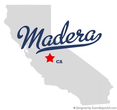 Map of Madera, CA, California