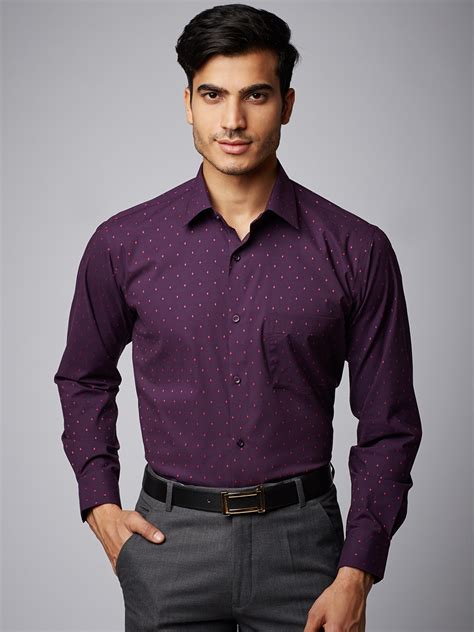 Buy LaMODE Men Purple & Pink Regular Fit Printed Casual Shirt - Shirts ...