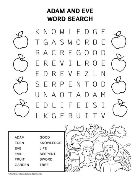 Adam and Eve (Free Bible Worksheet) | Bible activities for kids, Bible ...