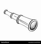 Doodle spyglass Royalty Free Vector Image  VectorStock sketch template