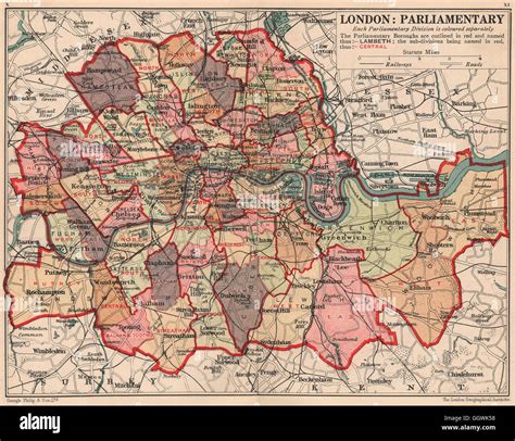 LONDON PARLIAMENTARY boroughs & constituencies. Subdivisions/seats ...