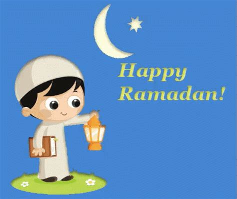 Cartoon Happy Ramadan Mubarak Celebration GIF | GIFDB.com