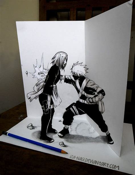 Sacrifice - 3D ILLUSION SKETCH #naruto | Disegno di anime, Arte delle ...