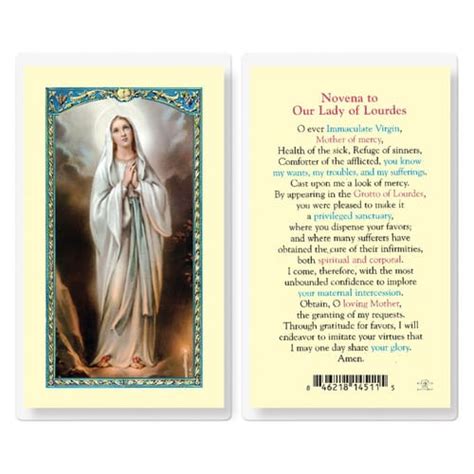 Novena to Our Lady of Lourdes - Prayer Card | The Catholic Company