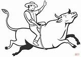 Rodeo Cowboy Bull Riding coloring Page  Free Printable Coloring Pages sketch template