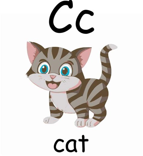 letter c like a cat of english alphabet, english teaching 24630641 ...