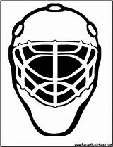 Goalie Mask Coloring Page sketch template