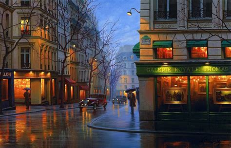 Cityscapes paintings by Russian artist Alexey Butyrsky - ArtPeople.Net