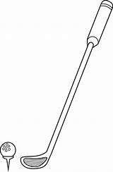Golf Club And Ball Coloring Page  Free Clip Art sketch template