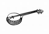 Coloring Page banjo  Free Printables Img 9580 sketch template