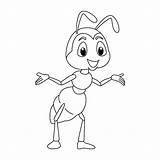 Premium Vector  Cute ant cartoon coloring Page Illustration For sketch template