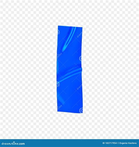 Blue Duct Repair Tape Isolated On Transparent Background. Realistic ...