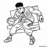 Nba Youngboy Cool Outfit Coloring Page  Pagescom sketch template