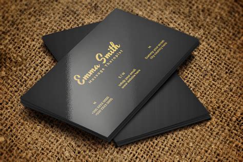 Minimalist Black Business Card By M9 Design | TheHungryJPEG