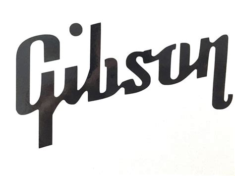 2 x Gibson Guitar Headstock Logo Vinyl Decal Sticker Various Colours ...