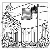 Simple Memorial Day Coloring Page For Kids Line Art On White Background  sketch template