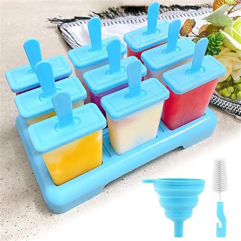 Alinana 9 Cavities Popsicles Mold, Bring Your Own Popsicle Sticks for Popsicle Molds, Make The ...