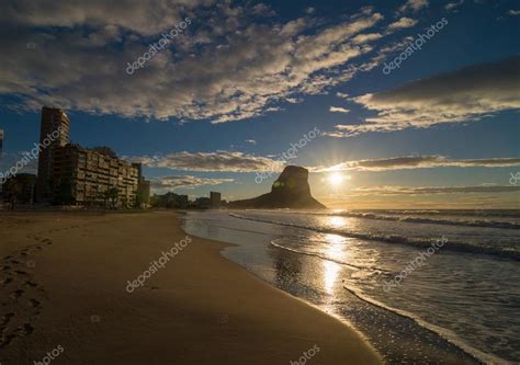 Sunrise on Calpe beach — Stock Photo © OlafSpeier #20239565