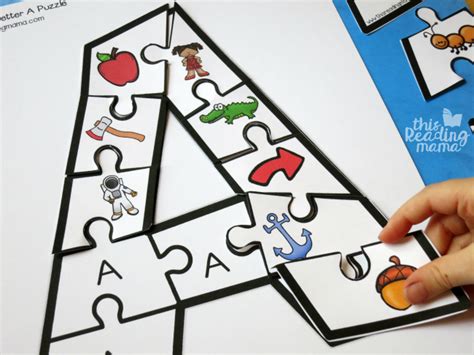 Printable Alphabet Puzzles {Upper and Lowercase Letters}