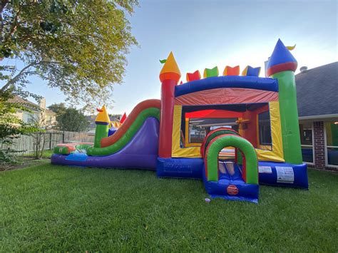 Rainbow Themed Bounce House Combo Houston, TX | SkyHighPartyRentals