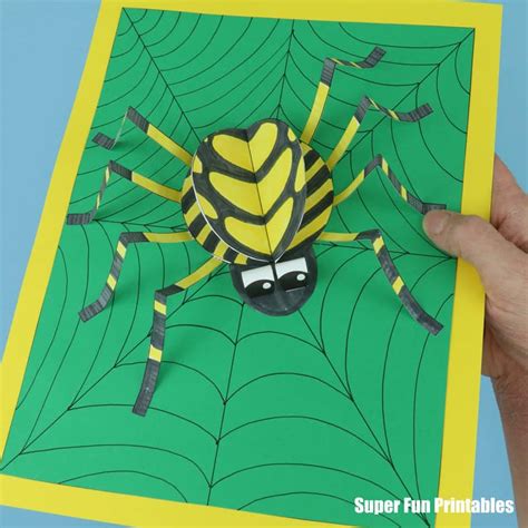 3D paper spider craft - The Craft Train