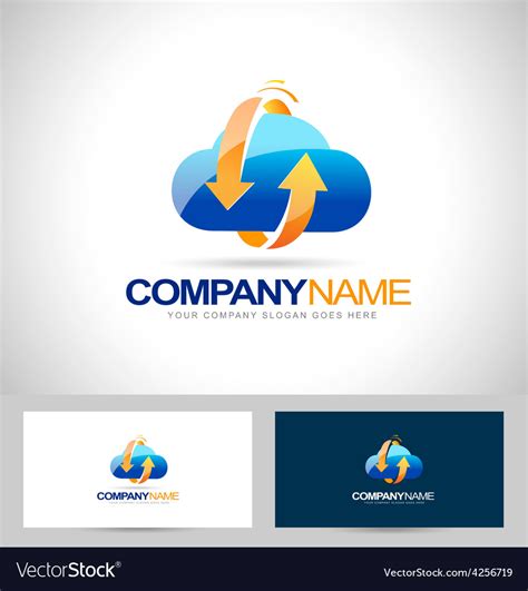 Cloud storage logo Royalty Free Vector Image - VectorStock