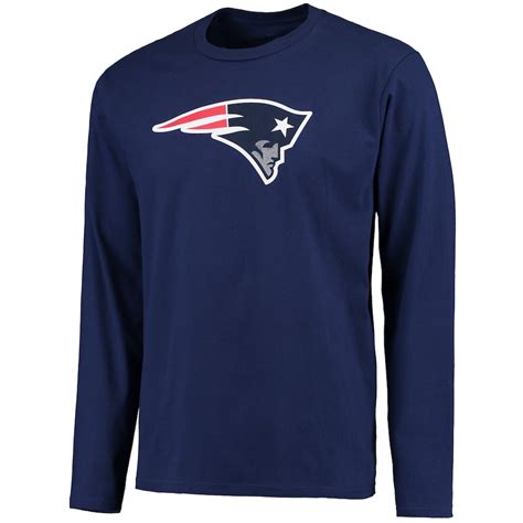 Men's New England Patriots NFL Pro Line Navy Primary Logo Long Sleeve T-Shirt