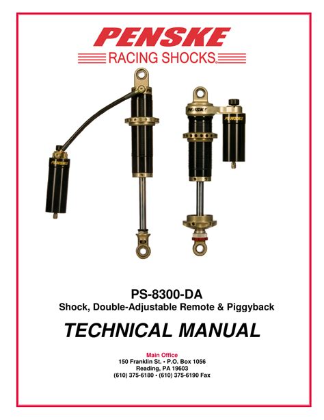 Penske Racing Shocks 8300-DA User Manual | 12 pages