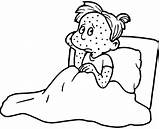 Ill Girl Measles Coloring Page  Wecoloringpagecom sketch template
