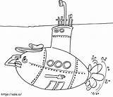 Submarine 4 coloring Page sketch template